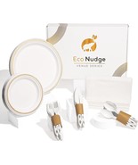 150 PCS Disposable Eco-Friendly Premium Dinnerware for Parties, Events S... - $54.31 CAD