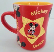 Disney Parks Authentic Original Mickey Mouse Red/Yellow 3D Star Coffee Mug - £15.71 GBP