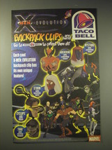 2001 Taco Bell Marvel X-Men Evolution Backpack Clips Advertisement - $18.49