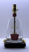 Alvisa Brandy Liquor Bar Bottle TABLE LAMP Light Wood Base Home Decor Bar Lounge - £41.37 GBP