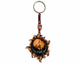 Gypsy Daze Smokes Sun and Moon Kissing Celestial 3D Figurine Keychain Multicolor - £9.34 GBP