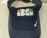Nike embroidered mystery logo Blue Dri-fit Visor One Size Adult Hat unwo... - $12.86