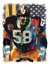Jack Lambert Pittsburgh Steelers Football Poster Print Wall Art 18x24 - £21.53 GBP