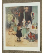 Vintage Print &quot;The Toy Stand&quot; 28 x 22&quot;  Victor Gilbert ? - £30.37 GBP