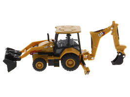 CAT Caterpillar 420 XE Backhoe Loader with Work Tools Yellow 1/64 Diecast Model  - £27.01 GBP