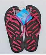 CHILD SIZE CREATOLOGY FLIP FLOPS CUT OUT PINK TIGER PRINT – SIZES IN LIS... - $2.10