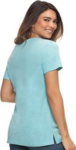 Felina | Slub Jersey V-Neck Tee | Short Sleeve T-Shirt Marine Blue XXL - £19.90 GBP