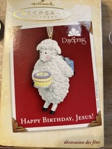 Hallmark Dayspring 2004 Happy Birthday Jesus Sheep Cake Christmas Ornament - £13.95 GBP