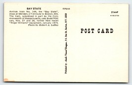 Railroad Postcard Train Railway Locomotive 27 Amtrak Bay State Meriden CT Chrome - £5.15 GBP