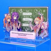 Doki Literature Club Classroom Acrylic Stand Figure Sayori Natsuki Yuri Monika - $45.99