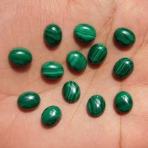 13x18 mm Oval Natural Malachite Cabochon Loose Gemstone Wholesale Lot 1 pcs - £5.08 GBP