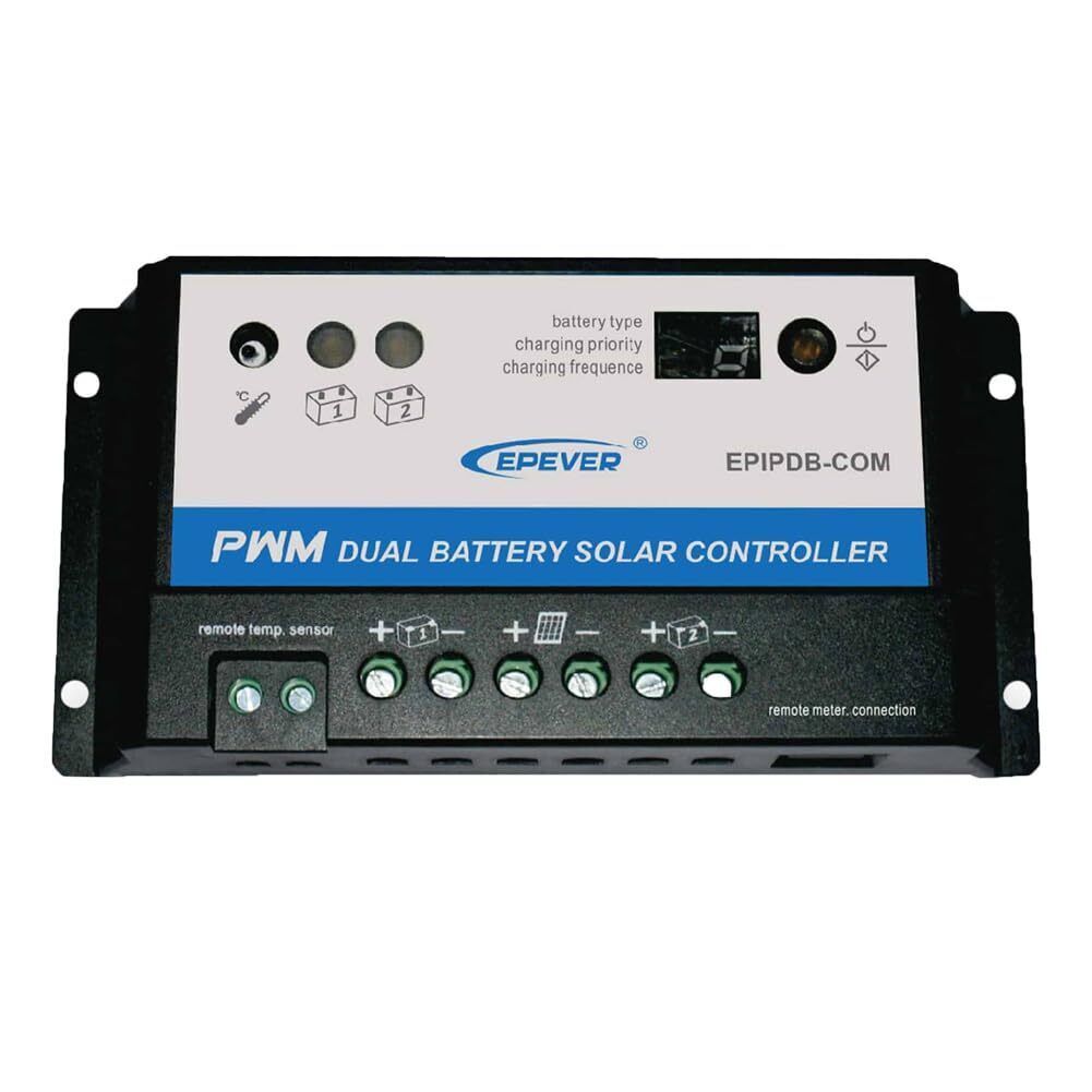 EPEVER EPIPDB-COM Series Dual Battery Solar Charge Controller 20A 12V/24... - $85.93