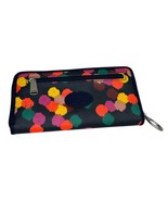 Fossil Wallet Clutch Zip Around  Navy Confetti Beautiful Teal Inside Dur... - £19.10 GBP