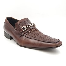 Soulier Men Horse Bit Loafers EU 45 US 12 Brown Leather Italian Made Vero Cuoio - £37.97 GBP