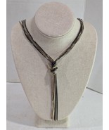 Vtg 31&quot; Guess Goldtone/Silvertone Multi-Chain Knotted Necklace Costume J... - $350.60 MXN