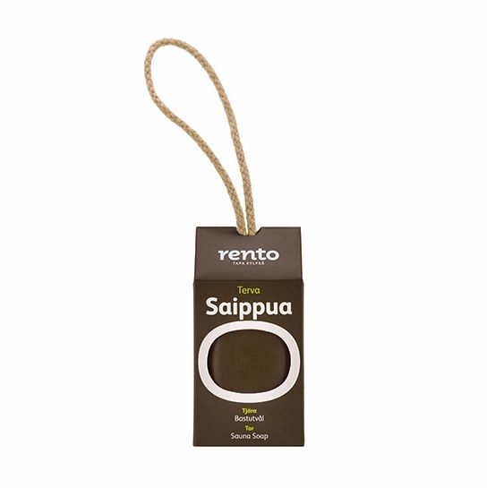 Rento soap on a rope - Tar Fragrance, Sauna Soap, Soap - £22.73 GBP