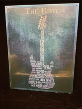 Rock Sign The Best Guitarist Listed in Shape of Guitar 16x12.5&quot; Steel Sign - $25.00