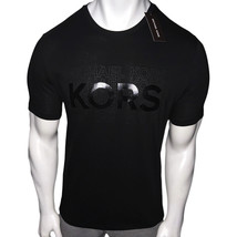 Nwt Michael Kors Msrp $59.99 Men&#39;s Black Crew Neck Short Sleeve T-SHIRT Size L - £23.64 GBP