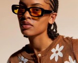 URBAN OUTFITTERS Black Sabrina Rectangle Sunglasses OS NEW W TAG - $25.00