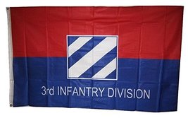 3x5 U.S. Army 3rd Infantry Division Knitted Nylon Flag 3&#39;x5&#39; Brass Grommets - £6.11 GBP