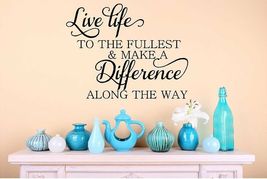 Live Life To The Fullest Lettering Quote Wall Stickers - $23.99