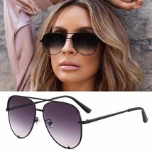 Big Black &quot;KEY&quot; OVERSIZED Metal Gradient Women Sunglasses Shades SHADZ G... - $342.32 MXN