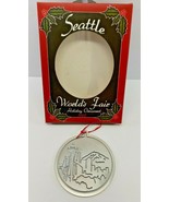 Vintage Seattle World&#39;s Fair Metal 3 1/8 in Christmas Ornament - $30.86 CAD