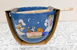 Disney Lady And The Tramp Serenade 20-Ounce Ceramic Ramen Bowl and Chopstick Set - £15.04 GBP
