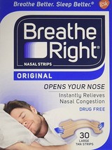 Breathe Right Nasal Strips Sleep Better Reduce Snoring Works Large Tan 30 Strips - £17.97 GBP