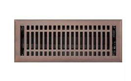 New Oil Rubbed Bronze 4&quot; x 10&quot; Contemporary Steel Floor Register by Sign... - $22.95