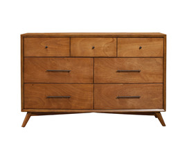 56" Brown Solid Wood Seven Drawer Double Dresser - $21,811.01 MXN