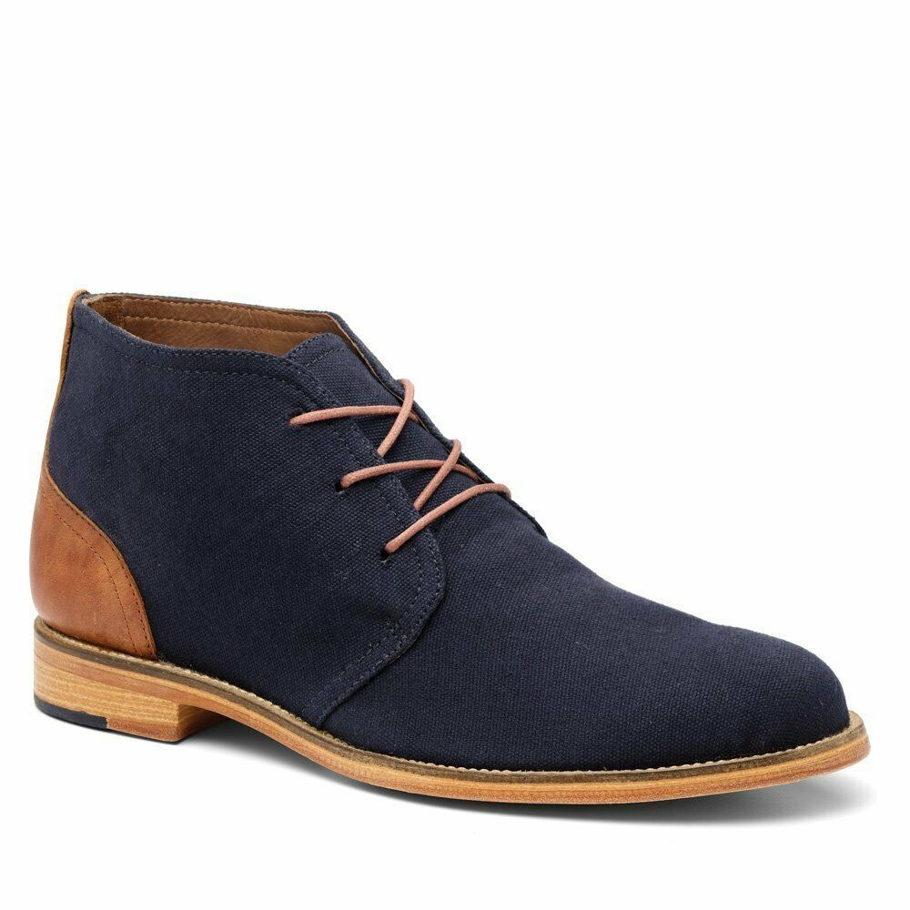 mens navy blue chukka boots