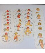 Vintage Paper Coasters Set 25 Risque girls dirty bar humor girly funny n... - $46.00