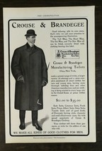 Vintage 1901 Crouse &amp; Brandegee Men&#39;s Clothing Full Page Original Ad 721 - £4.25 GBP