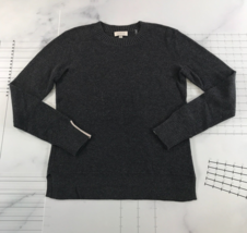 Kinross Cashmere Crewneck Sweater Womens Extra Small Dark Grey Long Slee... - $44.54