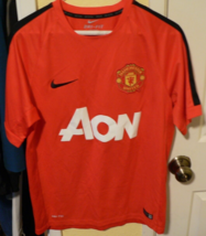 Nike Dri-Fit Manchester United Short Sleeve Embroidered Swoosh Jersey Me... - $128.63 MXN