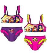DC Comics Characters 2 Pieces Bathing Suit Swimwear (Pink, 6 Years) - £7.83 GBP