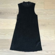 Michael Stars Vali Black Velvet Mock Neck Sleeveless Dress EUC XS - £30.24 GBP