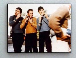 Rare Framed Star Trek Communicator Kirk Spock Bones Funny Shaving Photo Print - £15.33 GBP