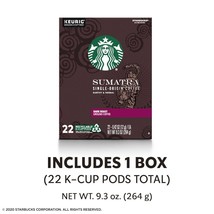 Starbucks Sumatra Coffee 22 to 132 Count Keurig K cup Pods Pick Any Quan... - £21.49 GBP+