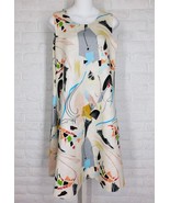 ISLE Reversible Dress Swing Stretch Knit Beige Mod Black White Abstract ... - £91.10 GBP