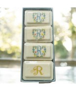 Vtg Katherine Gray 4 French Milled Scented Soap Letter R Floral Design 6... - $27.91 CAD