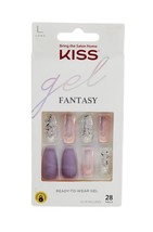 Kiss Gel Fantasy Coffin Shape Ready to Wear Gel 28 Pcs - £3.15 GBP