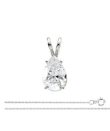 Pear Diamond Pendant 14k White Gold (1.53 Ct K VS2 Clarity) GIA  - £50,986.29 GBP