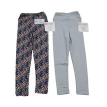 LulaRoe Pants Girls S to M Simply Comfortable White Gray Set of 2 Leggings - £21.12 GBP