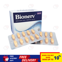 1 Box Bionerv 60's Alpha Lipoic Acid, Vitamin B1, B6, B12 Reduces Nerve Pain - $52.05