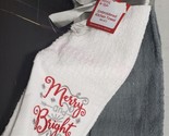 Set of 2 Different Embroidered Towels(14&quot;x24&quot;)CHRISTMAS,MERRY &amp; BRIGHT &amp;... - $11.87