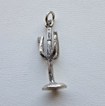 VINTAGE 925 STERLING SILVER SAGUARO CACTUS ARIZONA 3D CHARM PENDANT - $433.15 MXN