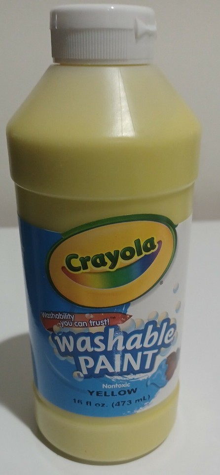 》 Crayola HUGE Yellow Washable Paint, 16 oz Squeeze Bottle CYO542016034 ️ - £7.45 GBP