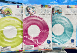 3-PACK of Intex 59260EP 30&quot; Transparent Swim Tubes~Floats~Pool Toys~Summ... - £13.24 GBP